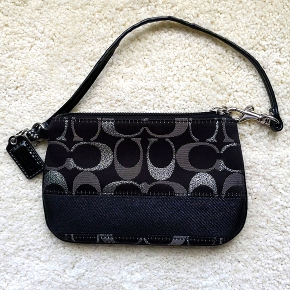 Coach Monogrammed Textile Small Wristlet Wallet - Picture 1 of 5